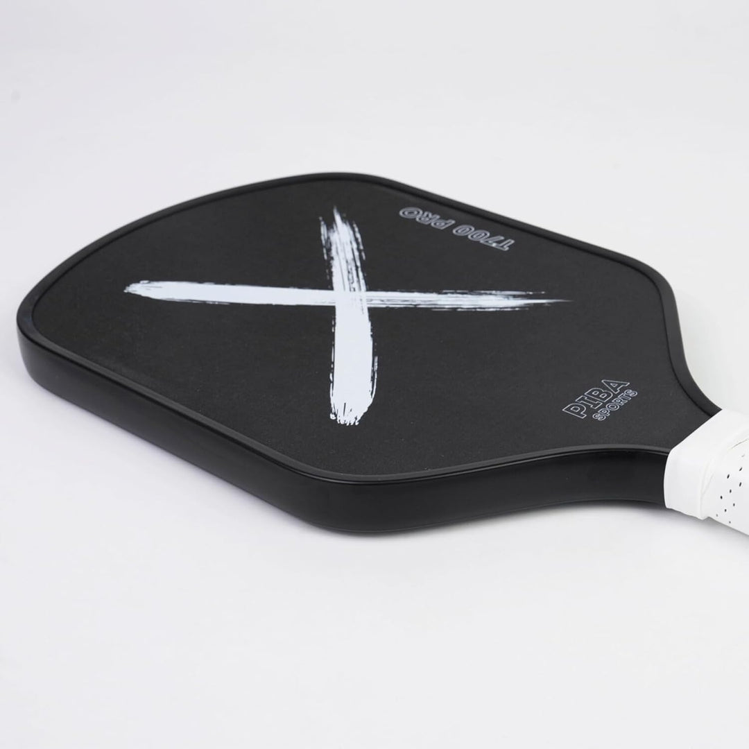 PRO Pickleball Schläger – T700 Carbon, 16mm Honeycomb, Angeraute Oberfläche für Top Spin, Verlängert