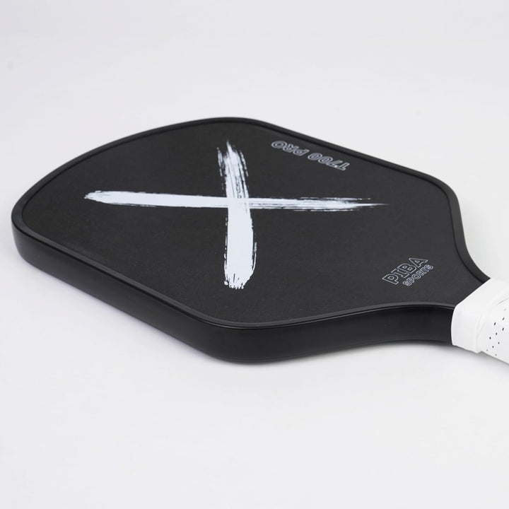 PRO Pickleball Schläger – T700 Carbon, 16mm Honeycomb, Angeraute Oberfläche für Top Spin, Verlängert
