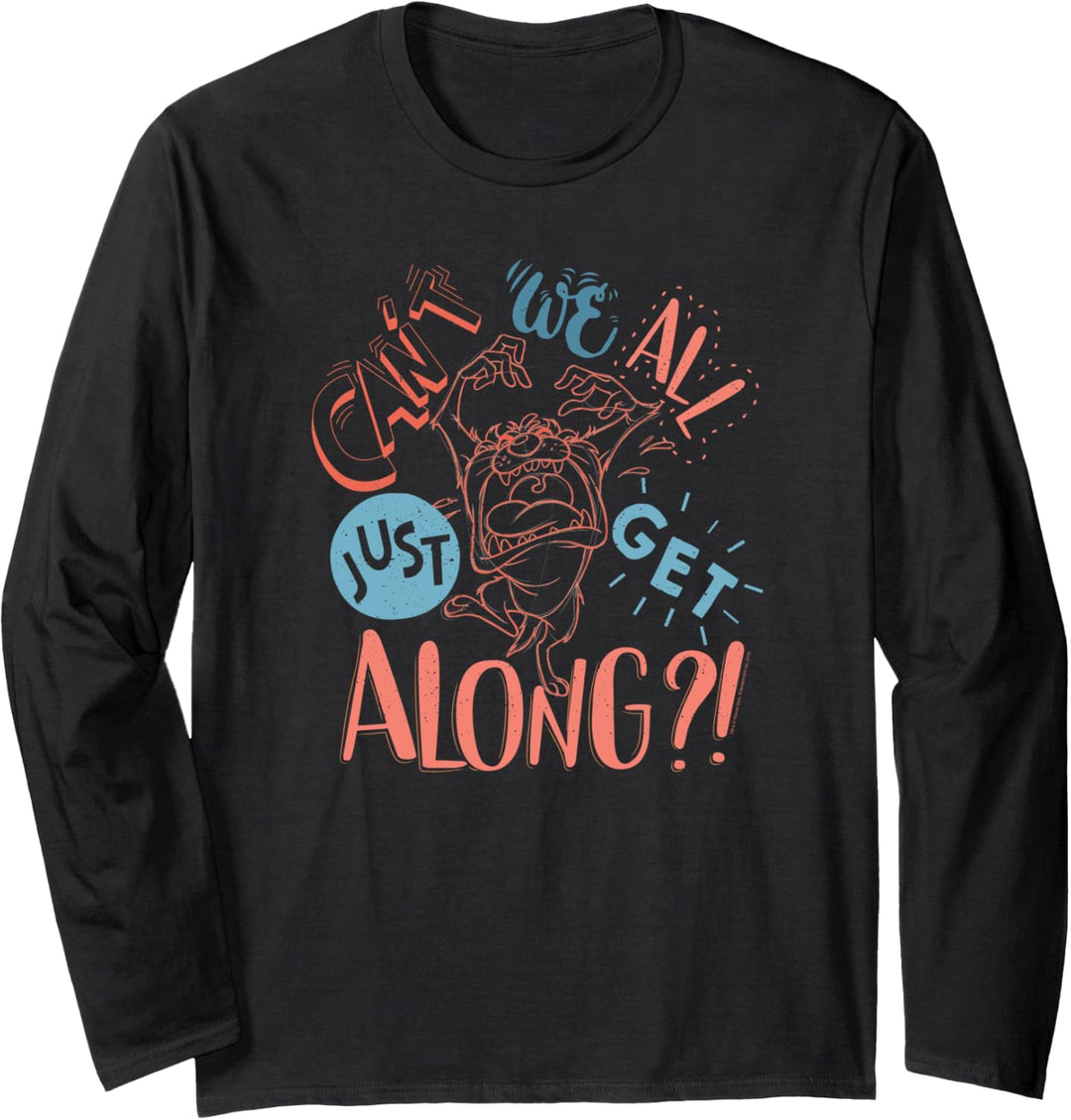 Looney Tunes Taz Can't We All Get Along Langarmshirt