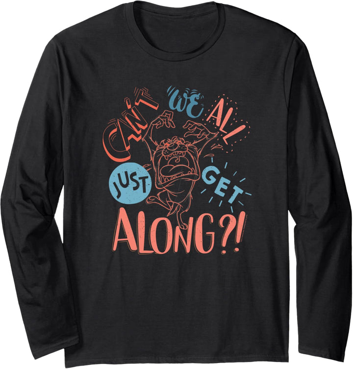 Looney Tunes Taz Can't We All Get Along Langarmshirt
