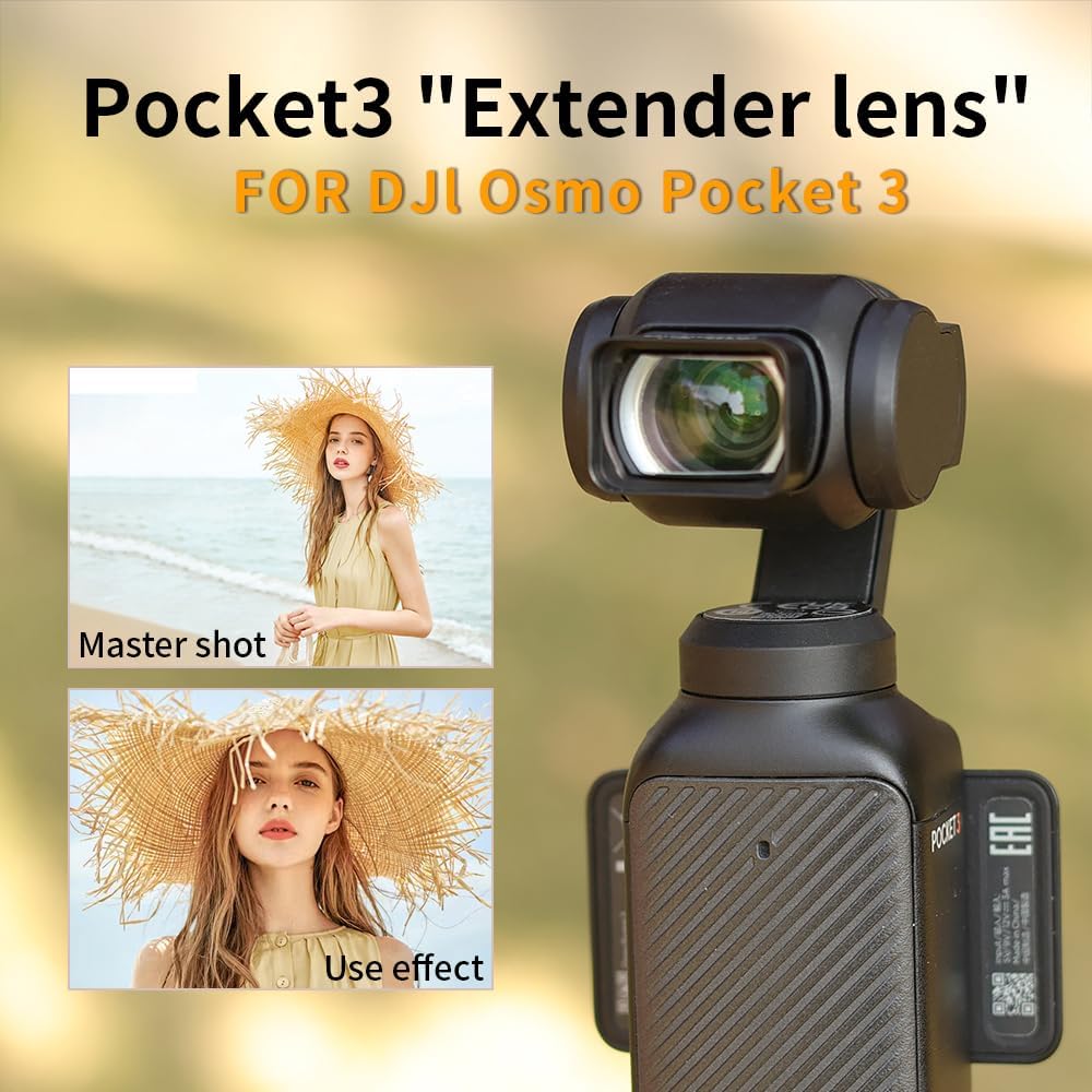 2X Vergrösserungs -Teleobjektiv für Tasche 3 Kamera, 2X Zoomobjektiv, Fernfotografie, HD -Beschichtu