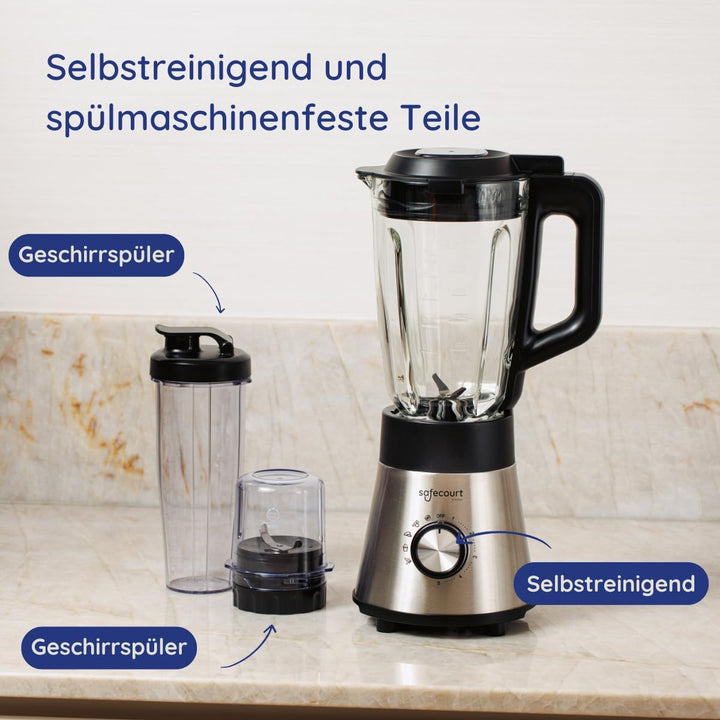 Safecourt Kitchen HB100 - Krachtige Blender Smoothie - 1000W - 1.5L BL100, BL100
