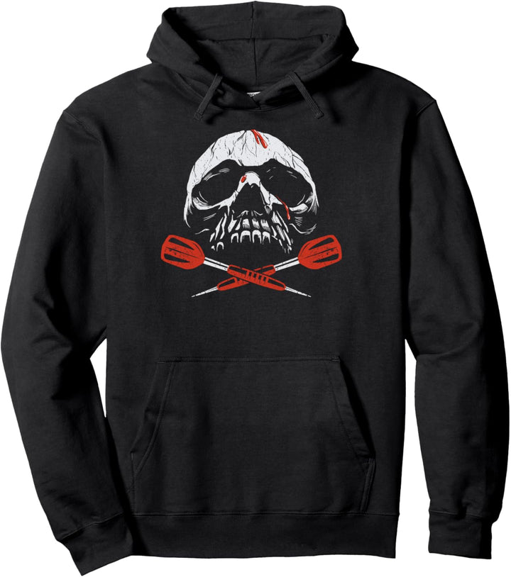 Dart Totenkopf Darts Dartspieler Dartpfeil Pullover Hoodie