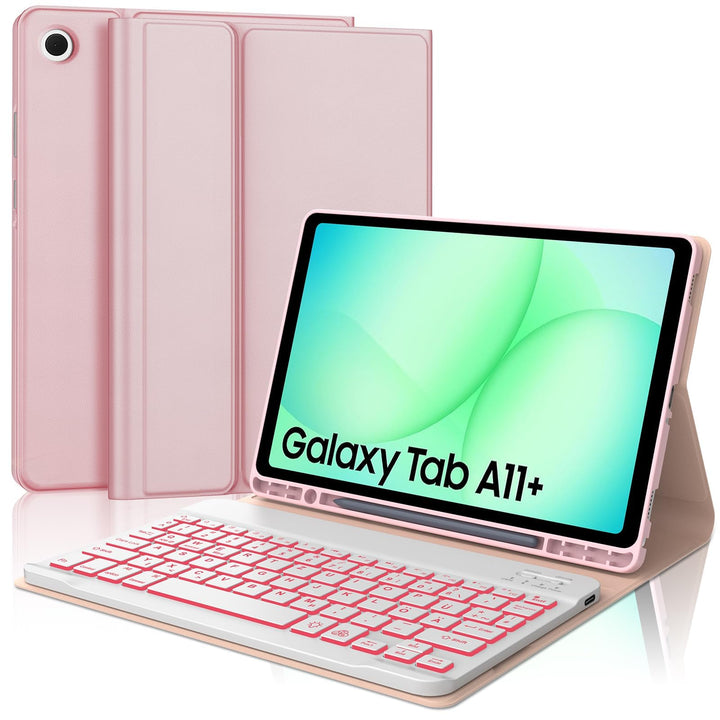 Hülle mit Tastatur für Samsung Galaxy Tab A11+ 11" (2025) & Galaxy Tab A9+ 11" (2023) – Deutsch Keyb