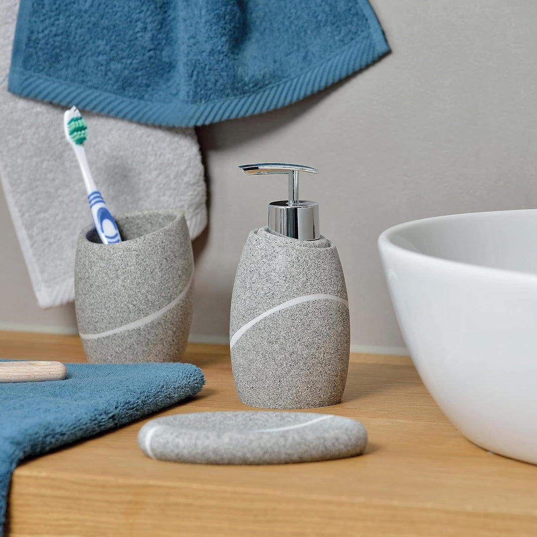 Kela WC-Garnitur Talus aus Poly in beige, Plastik, 11 x 11 x 45 cm Beige WC-Garnitur, Beige WC-Garni