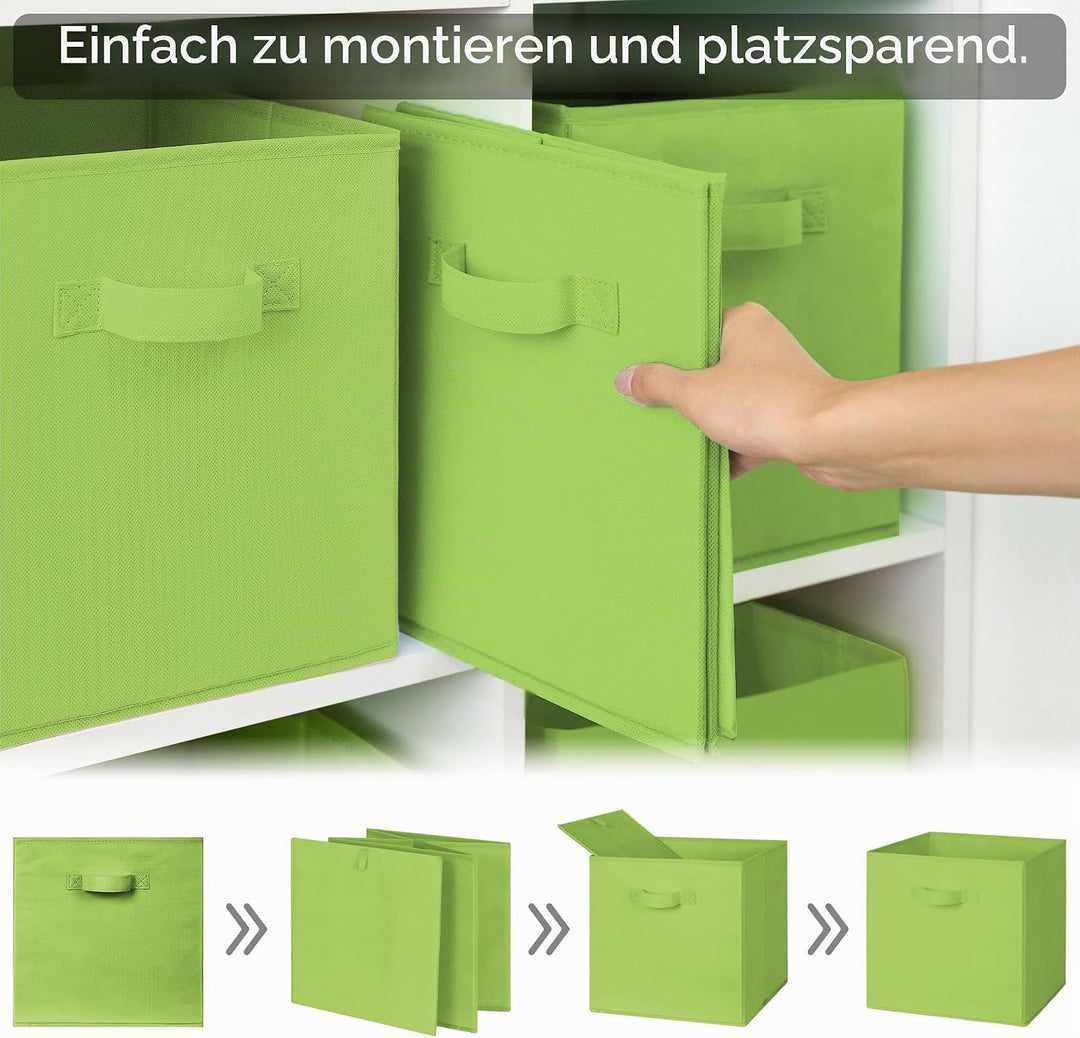 GRANNY SAYS Aufbewahrungswürfel Stoff, 6 Stück Aufbewahrungsboxen für Würfelregal, Regalkörbe 27 x 2