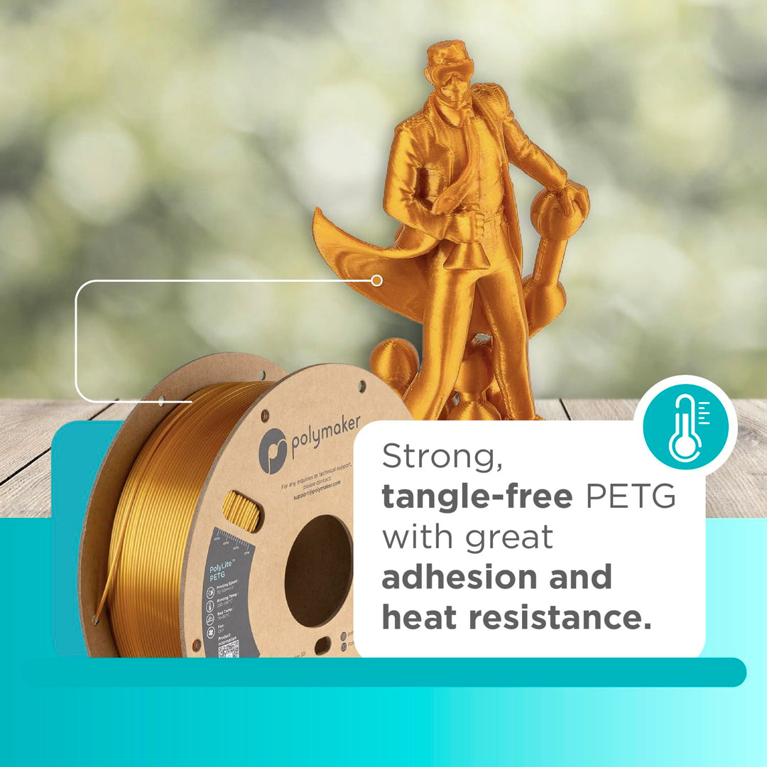 Polymaker PolyLite PETG Gold - 1,75mm - 1kg 1 kg Petg Gold (Hex Code: #Cc8a00), 1 kg Petg Gold (Hex
