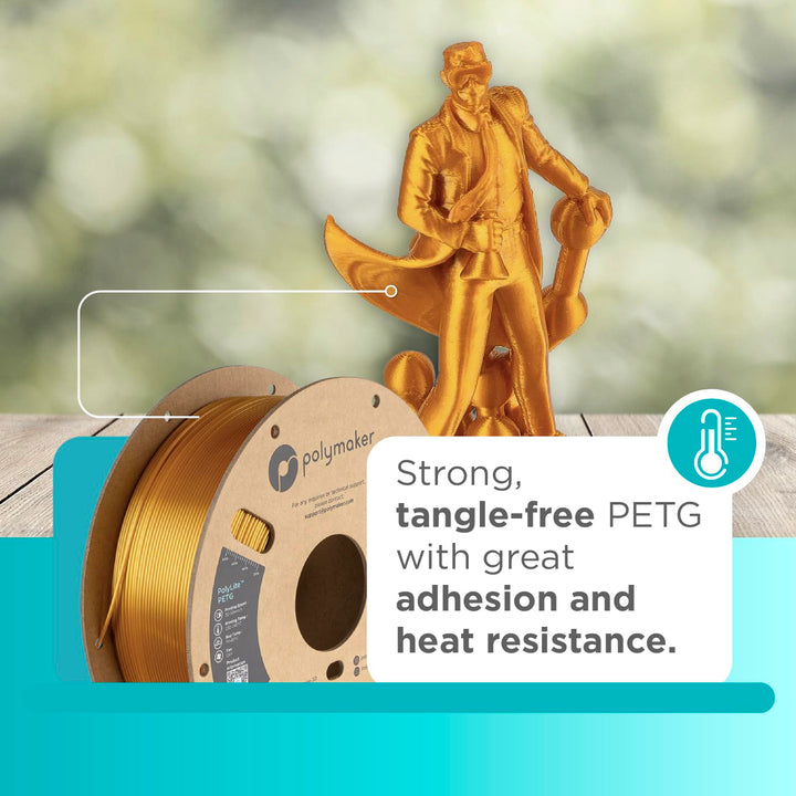 Polymaker PolyLite PETG Gold - 1,75mm - 1kg 1 kg Petg Gold (Hex Code: #Cc8a00), 1 kg Petg Gold (Hex