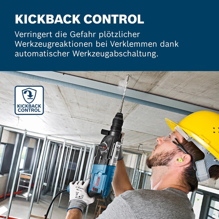 Bosch Professional Bohrhammer GBH 2-28 F (inkl. Zusatzhandgriff, Tiefenanschlag 210mm, Maschinentuch