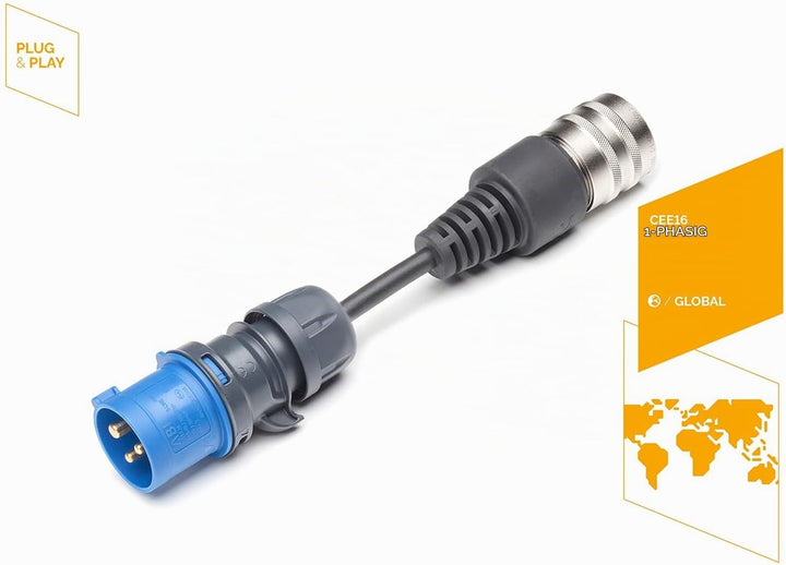 Adapter CEE16 Blau bis 3.7kW | 230V/16A (Camping) Starkstrom Adapter | Juice Booster 2 &amp; Juice Boost