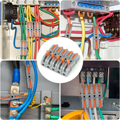 Flintronic Kabelverbinder, 80 Stück Verbindungsklemmen, SPL-1 mit Betätigungshebel, 4mm² Leiter Klem