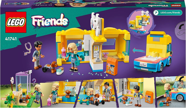 LEGO 41741 Friends Hunde-Rettungsvan, Tierrettung-Spielzeug-Van mit Haustieren und Mini-Puppen aus 2