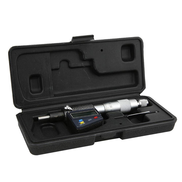 Digitales Mikrometer 0-25mm, Elektronisches Messgerät, Hartmetall-Messfläche, Präzise Aussenmessung
