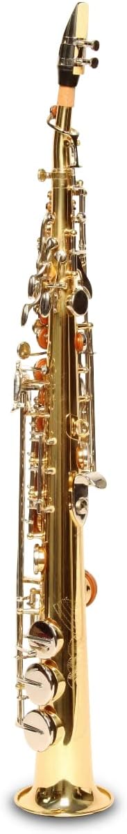 Original SYMPHONIE WESTERWALD DESIGN Sopransaxophon/Sopran Saxophon, Gold/Silber, inkl. Luxus-Hartsc