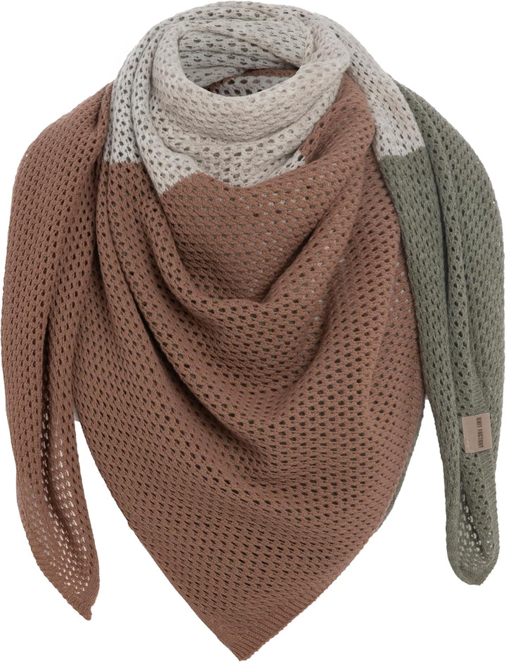 KNIT FACTORY - Lacey Stricktuch - Quadratisches Halstuch aus 30% Wolle und 70% Polyacryl - Umschlagt
