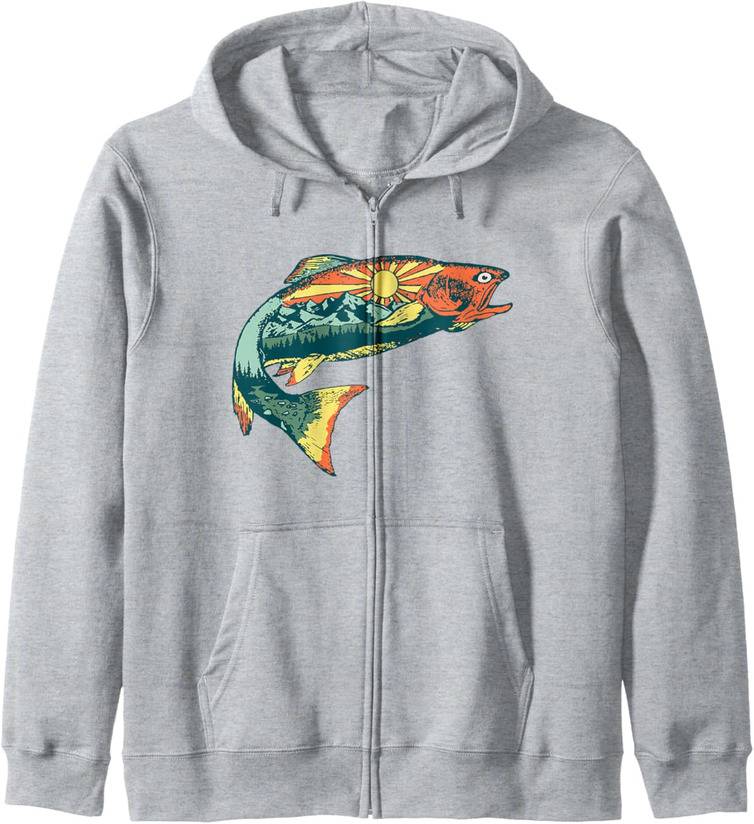 Trout Outdoor Illustration Series - Zion Canyon Kapuzenjacke