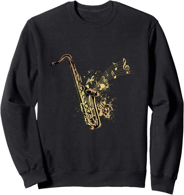 Saxophon Musik Noten Saxophonist & Musiker Geschenk Sweatshirt