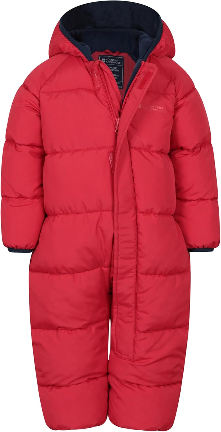 Mountain Warehouse Frosty Kinder Winter Anzug Gefüttert Schneeanzug 6-12 Monate Dunkel Rot, 6-12 Mon