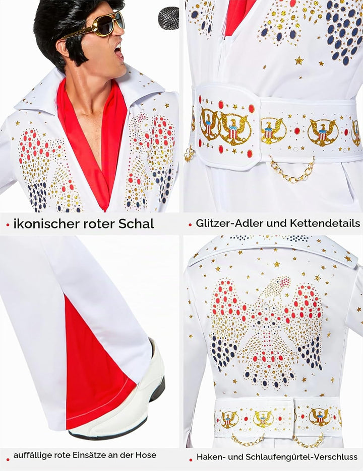 Rubies Deutschland 3 889050 M - Deluxe Elvis Grösse 48/50 (medium), M