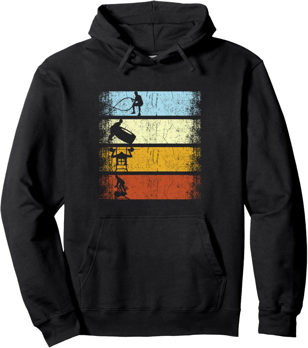 Retro Fitness Krafttraining Gym Training Muskelaufbau Pullover Hoodie