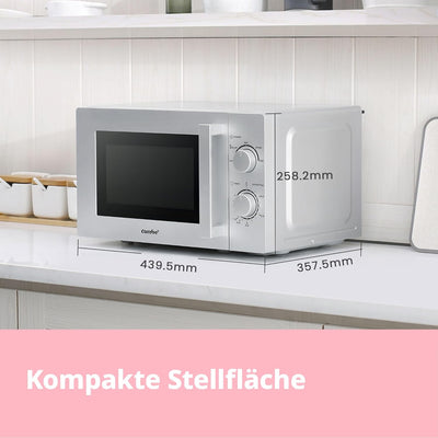 Comfee CMSN 20 si Mikrowelle / Solo-Mikrowelle mit 5 Leistungsstufen/ Innenbeleuchtung/ easy Defrost