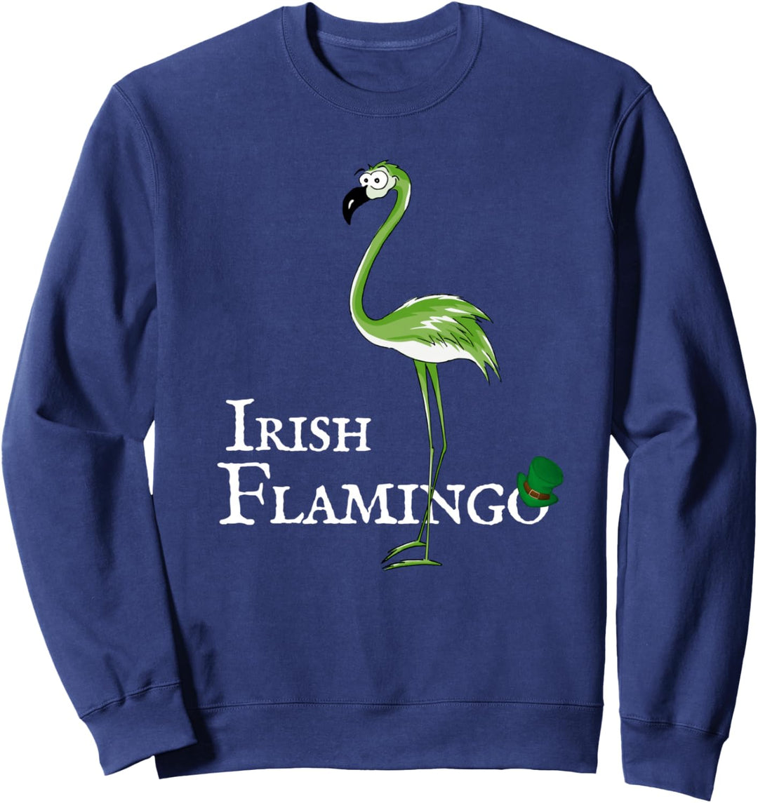 Irischer Grüner Vogel Irish Flamingo St Patricks Day Sweatshirt