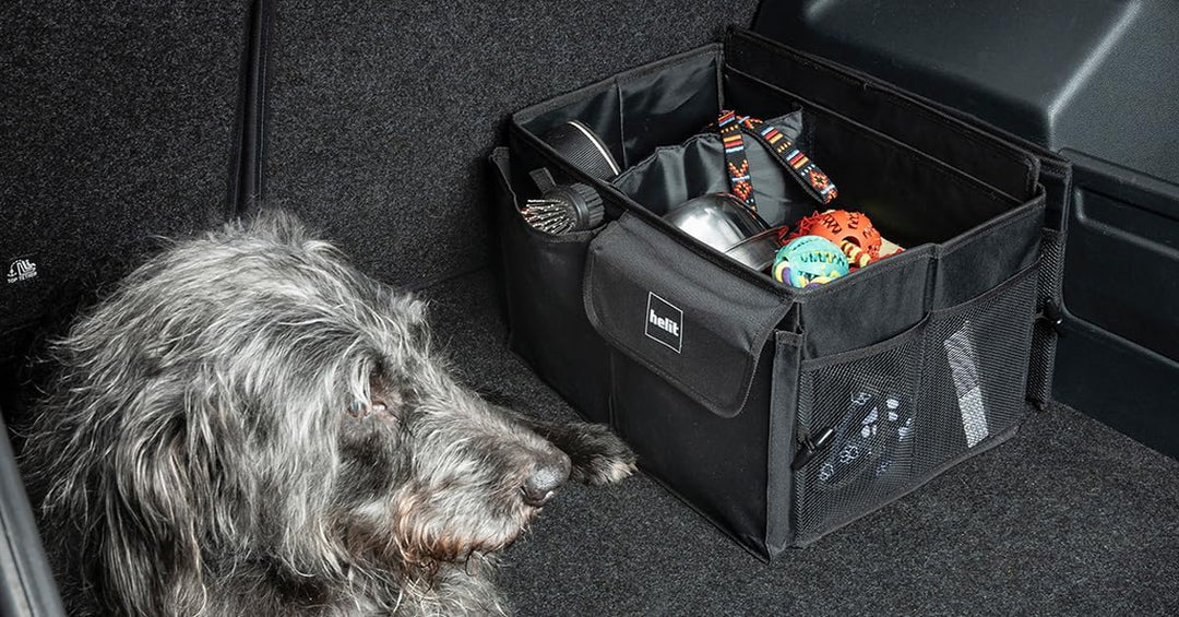 helit H6140095 - Kofferraum Organizer, the car organizer, schwarz, faltbare Kofferraumtasche Auto, r
