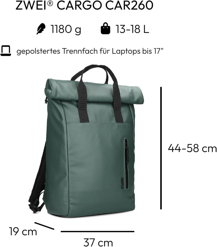 Zwei CARGO Rucksack CAR260 pine, Pine
