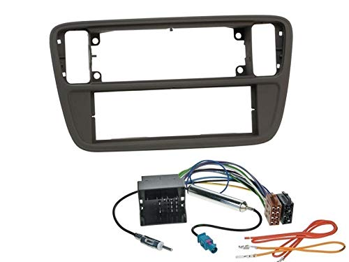 1 Din Radio Einbauset Blende Radioanschlusskabel Antennenadapter für Seat MII (AAN) ab 2012