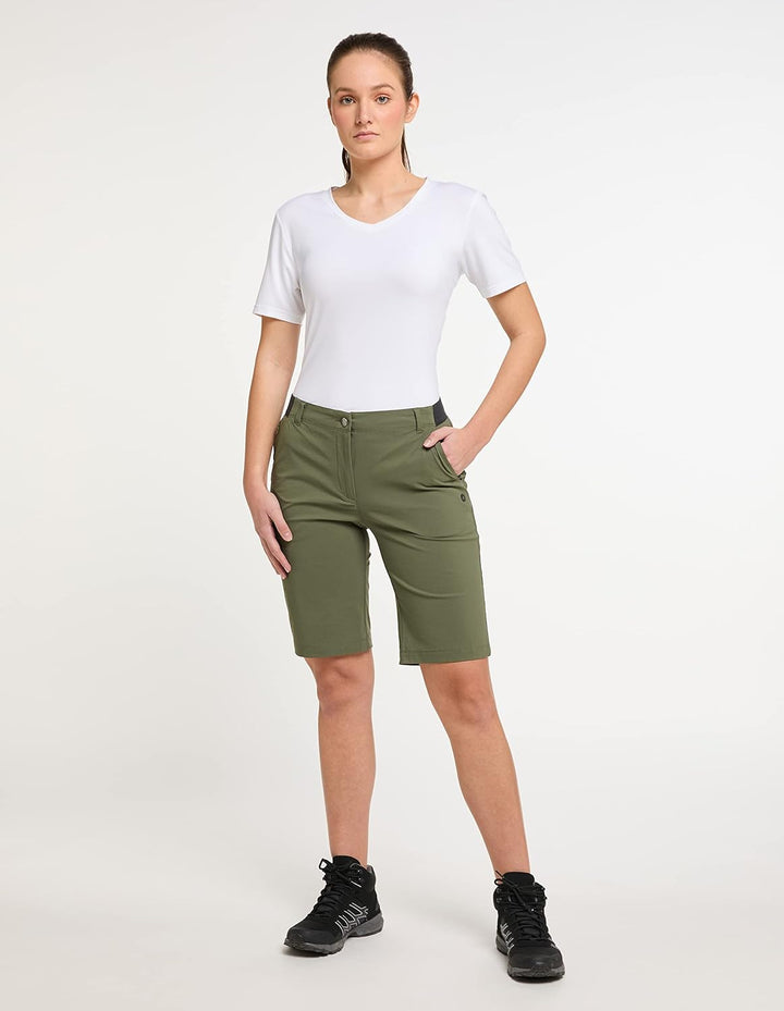 HOT sportswear Damen Wanderhose Ottawa Bermuda 36 Pale Olive, 36 Pale Olive