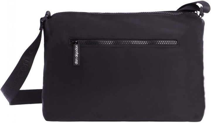 DON ALGODON Damen Zita Umhängetaschen, 30 x 9.5 x 19 cm Schwarz, Schwarz