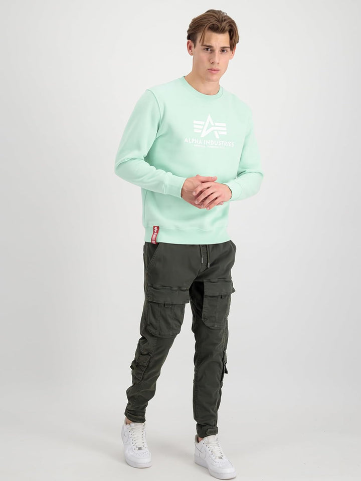 ALPHA INDUSTRIES Herren Basic Sweater Sweatshirt für Herren Sweatshirt (1er Pack) XS Mint, XS Mint