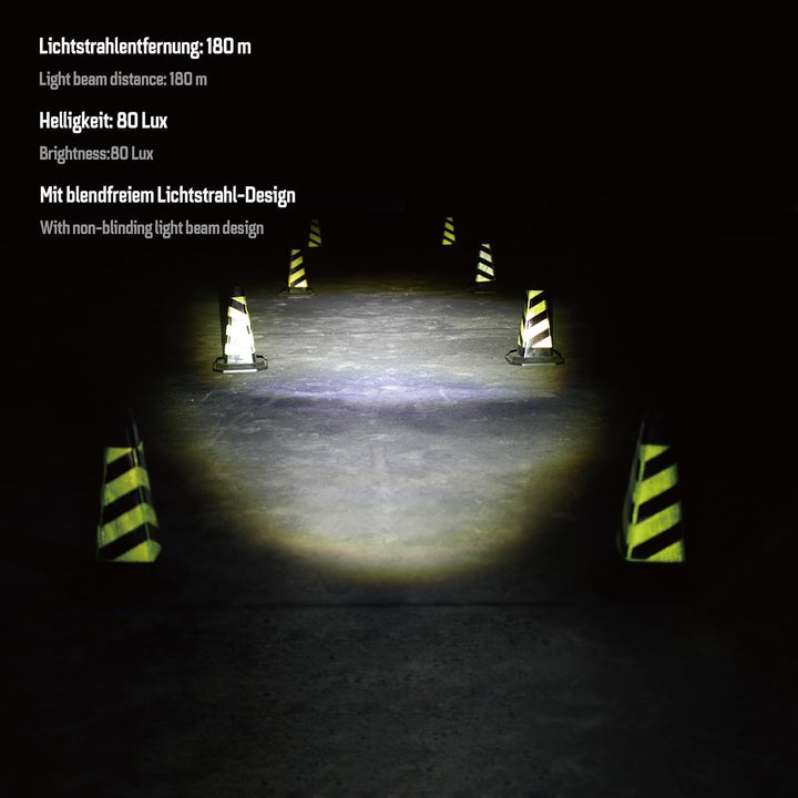 Fahrradlicht 80 Lux Nova M80 – Dynamo Frontlicht mit Tagfahrlicht, Standlicht, Aluminium-Gehäuse, St