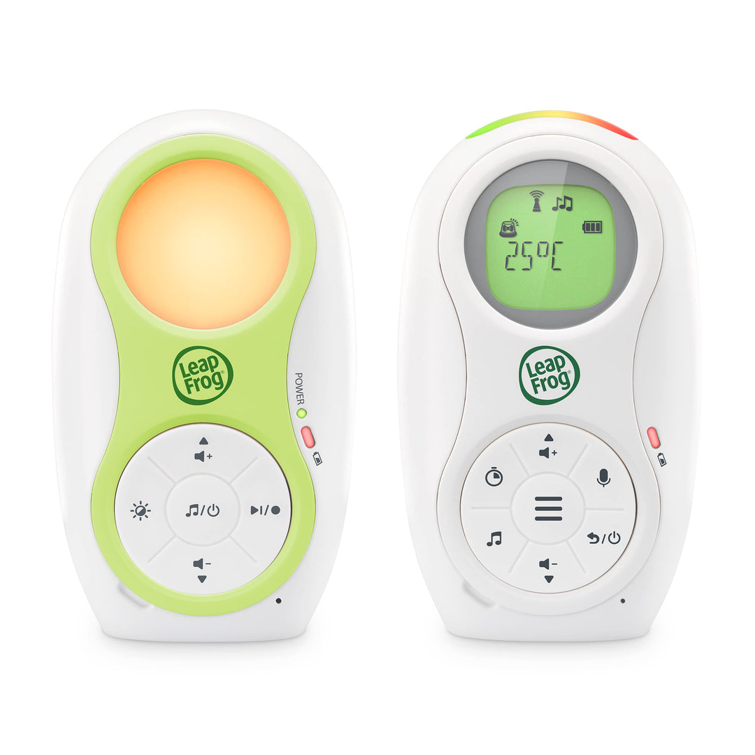 Leap Frog LF80 Audio-Babyphone mit Zwei Akkus, Temperatursensor, Erinnerungsfunktion, Geräuschanzeig
