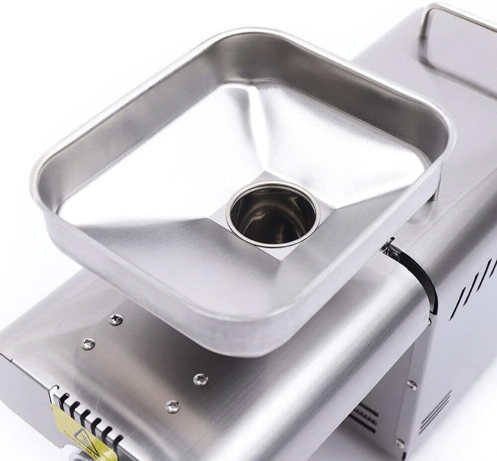 SHZICMY Edelstahl Ölpresse, 750W, 7kg/h, Walnuss, Erdnuss, Sojabohnen, Sonnenblumenkerne, Sesam, Tee