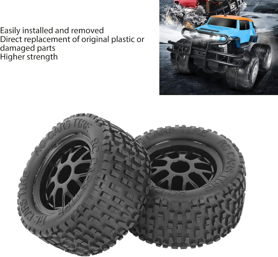 SUNGOOYUE RC Gummireifen, 4 Stück Universal Truck Wheel RC Ersatzteil für 1:14 1:16 1:18 Automodell