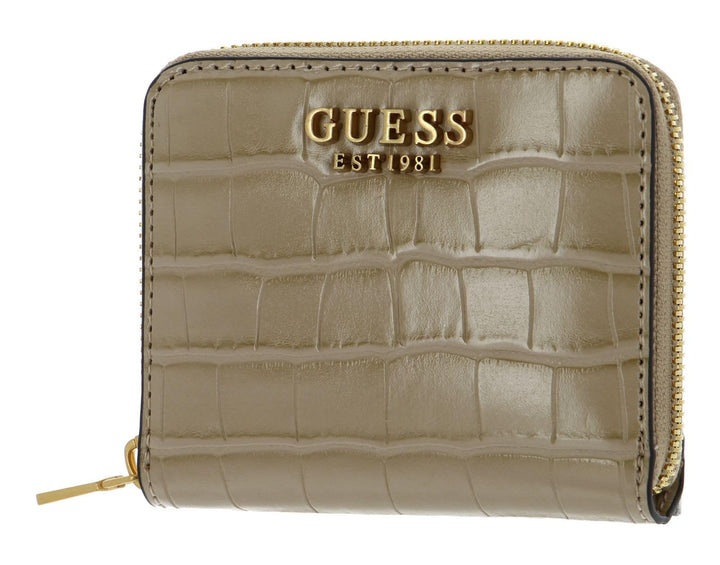 GUESS Damen Laurel SLG Small Zip Around Tasche, Taupe