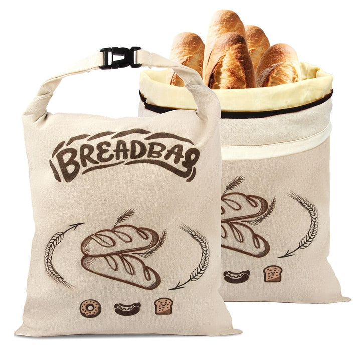 Bienenwachs Brotbeutel für Sauerteig, Grosser Wiederverwendbarer Brotbeutel mit Bienenwachs und Lein