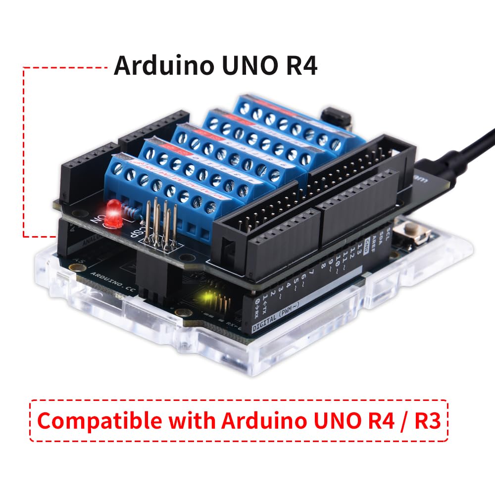GeeekPi Screw Terminal Hat für Arduino UNO, GPIO Screw Terminal Block Breakout Module mit Horn Socke