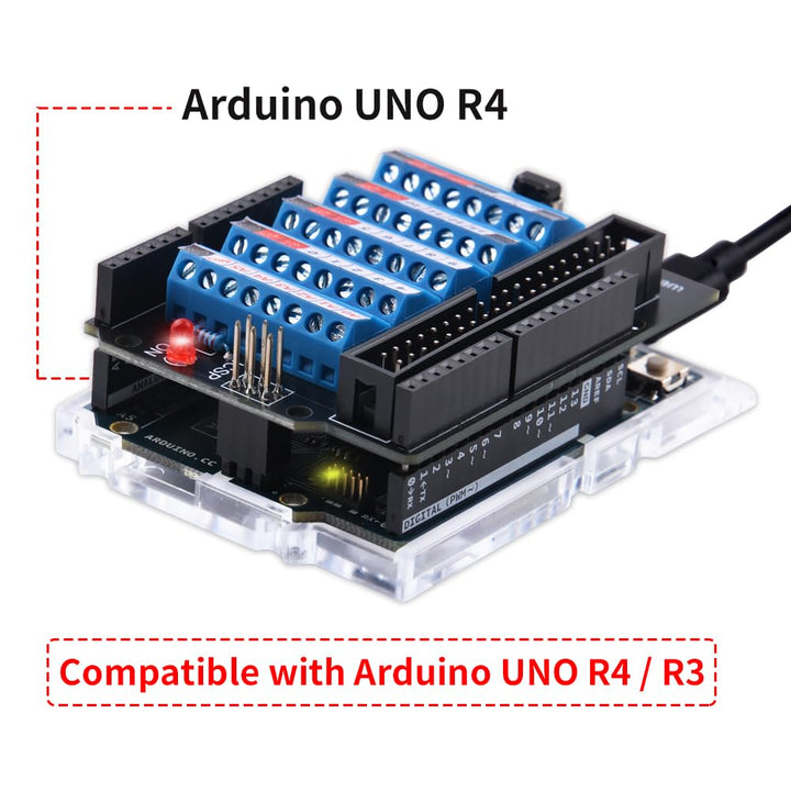 GeeekPi Screw Terminal Hat für Arduino UNO, GPIO Screw Terminal Block Breakout Module mit Horn Socke