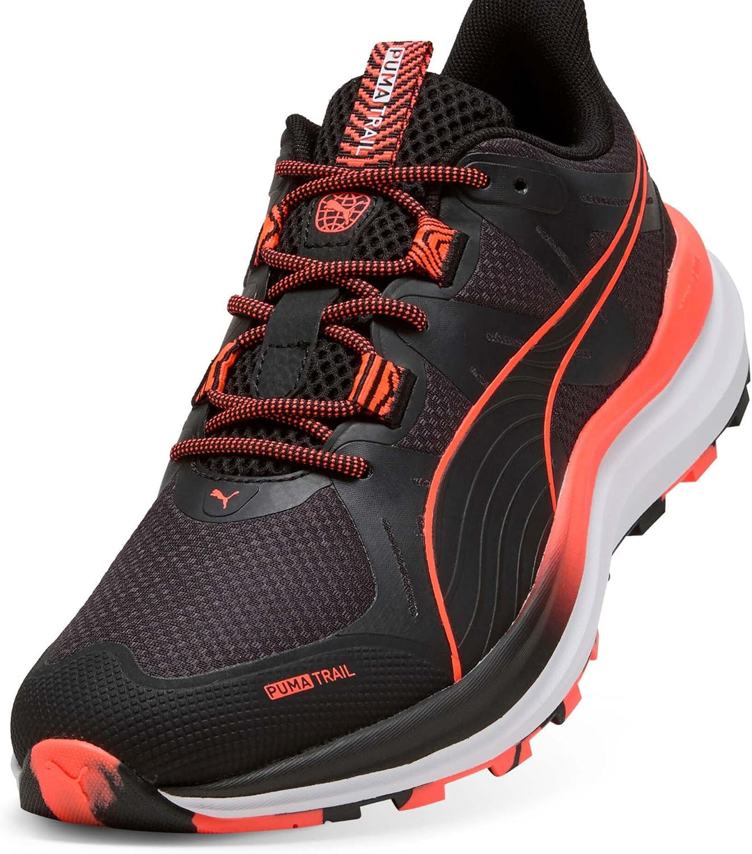Puma Unisex Reflect Lite TrailRoad Running Shoe 44.5 EU Puma Black Glowing Red, 44.5 EU Puma Black G