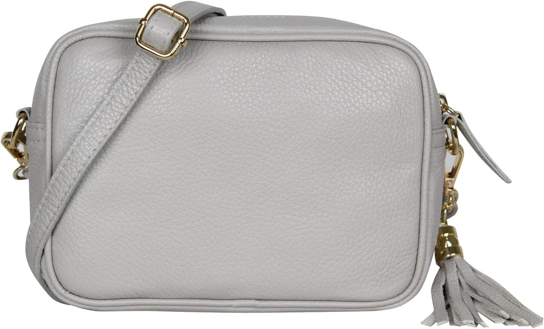 AmbraModa GLX8 - Damen Handtasche Umhängetasche Schultertasche Handytasche aus genarbtem Rindsleder