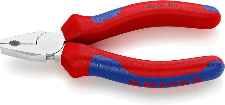 Knipex Mini-Kombizange verchromt, mit Mehrkomponenten-Hüllen 110 mm 08 05 110