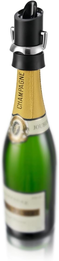 Vacu Vin Champagnerverschluss mit Ausgiesser – 2-in-1 Verschluss und Servierer – Hält Kohlensäure &
