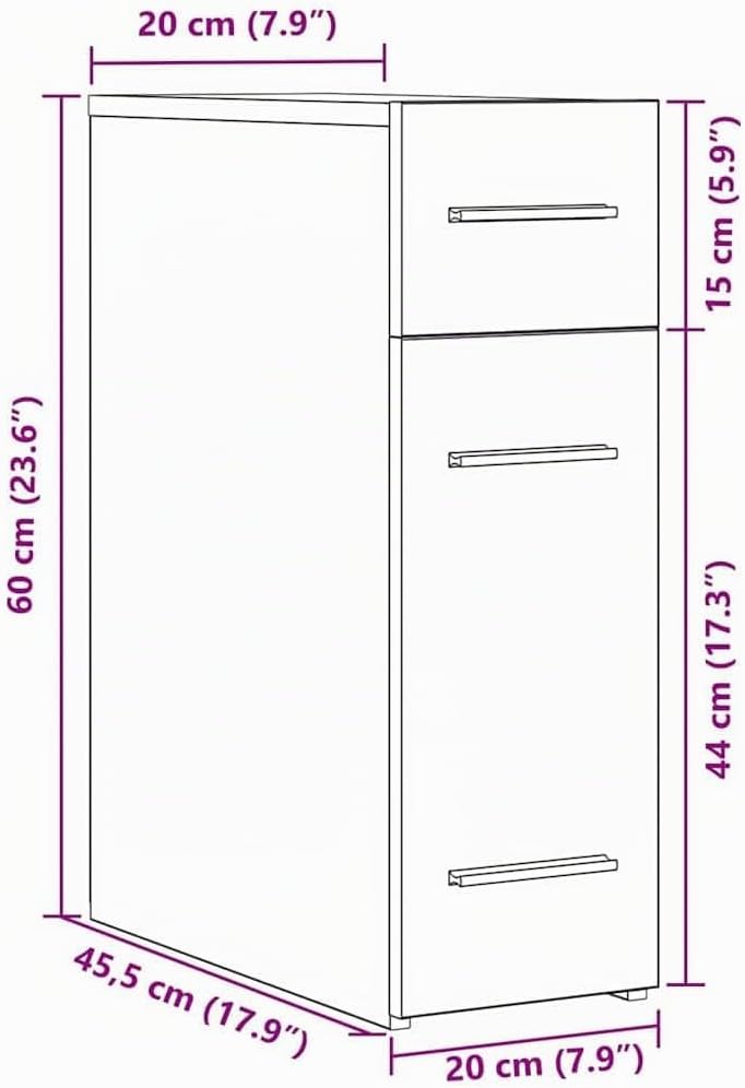 vidaXL modernes Sideboard mit Alter Holzoberfläche, 3 geräumige Schubladen, effektive Aufbewahrungsl