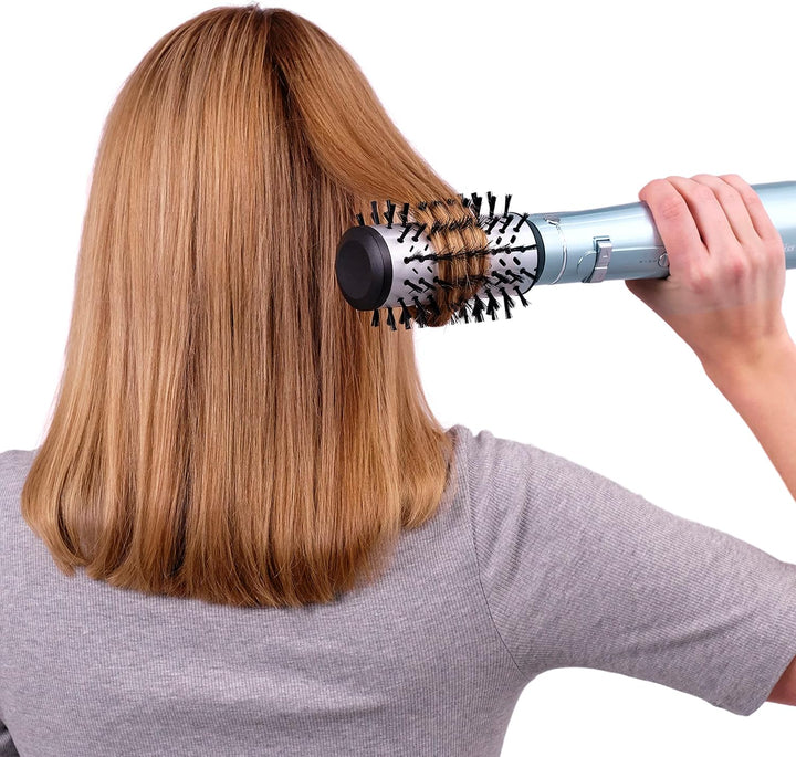 BaByliss AS773E Hydro Fusion Warmluftbürste mit Super-Ionen-Technologie, Eisblau, 1 Stück (1er Pack)