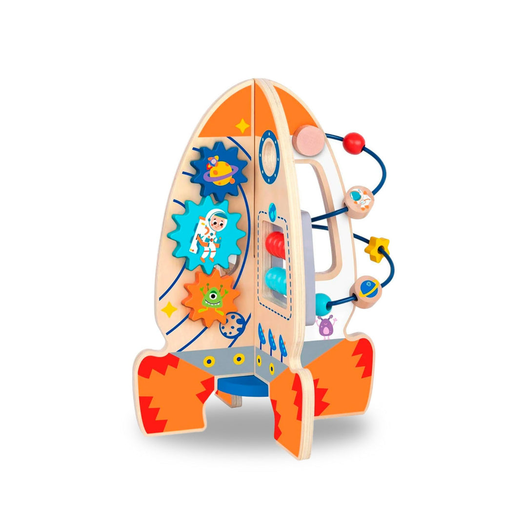 Tooky Toy Aktivitätsrakete aus Holz