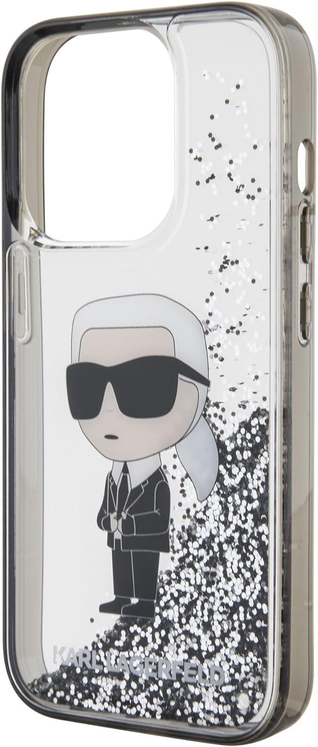 CG MOBILE Karl Lagerfeld Liquid Glitter Hülle für iPhone 15 Pro