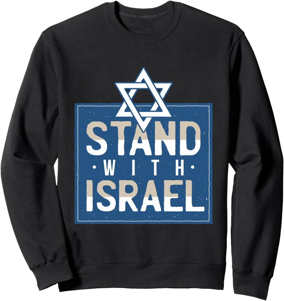 Stand with Israel I IDF Krav Maga Defense Forces Hebrew Sweatshirt