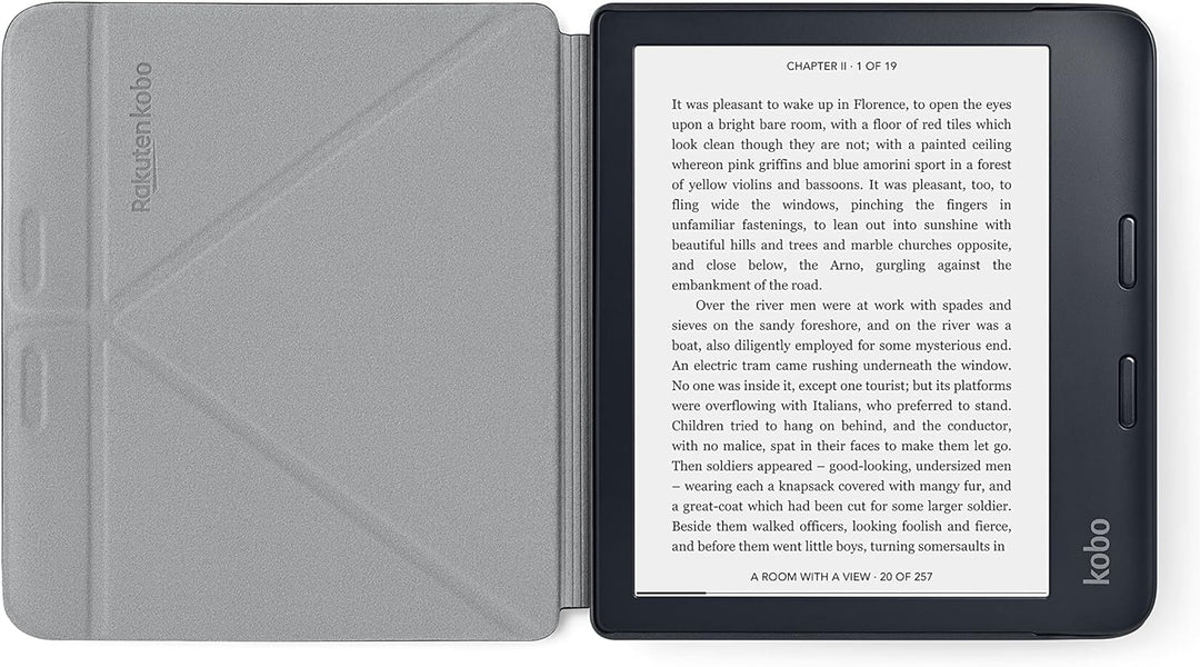 Kobo Libra 2 SleepCover – Schwarz | Ruhemodus/Wachmodus-Technologie | Integrierter Ständer für Zwei